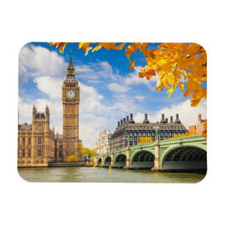 Big Ben With Autumn Leaves, London Magnet