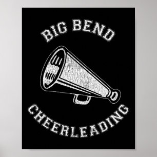 Big Bend Cheer Distressed Retro 90's Cheerleader Poster