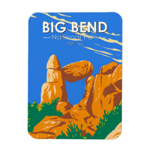 Big Bend National Park Balanced Rock Vintage Magnet
