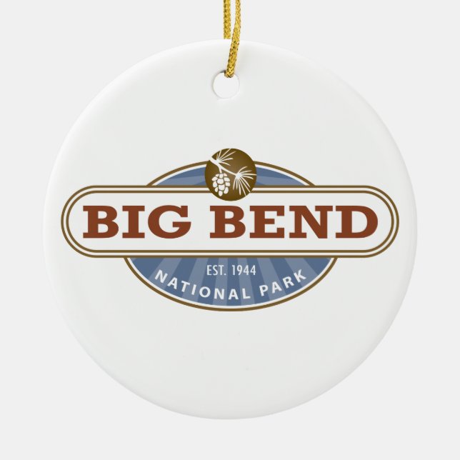 Big Bend National Park Ceramic Tree Decoration (Front)