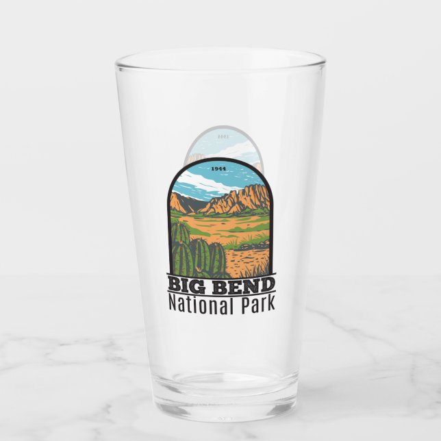 Big Bend National Park Chihuahuan Desert Vintage Glass (Front)