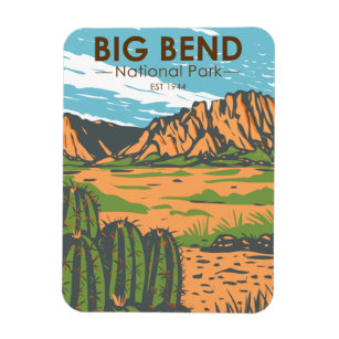  Big Bend National Park Chihuahuan Desert Vintage Magnet