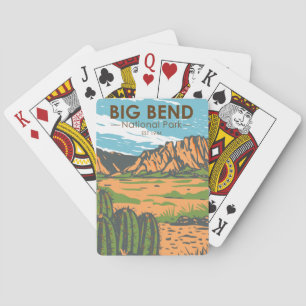  Big Bend National Park Chihuahuan Desert Vintage Playing Cards