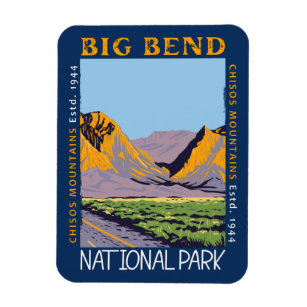  Big Bend National Park Chisos Mountain Distressed Magnet