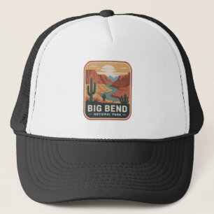 Big Bend National Park Desert Vintage Badge Trucker Hat