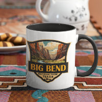 Big Bend National Park Illustration Retro Badge