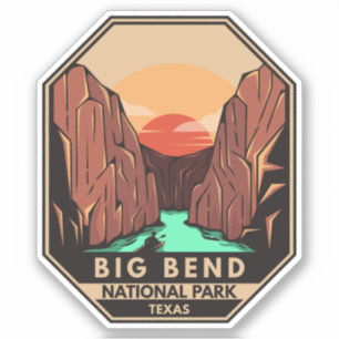 Big Bend National Park Kayak Retro Emblem