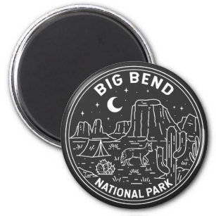 Big Bend National Park Monoline  Magnet
