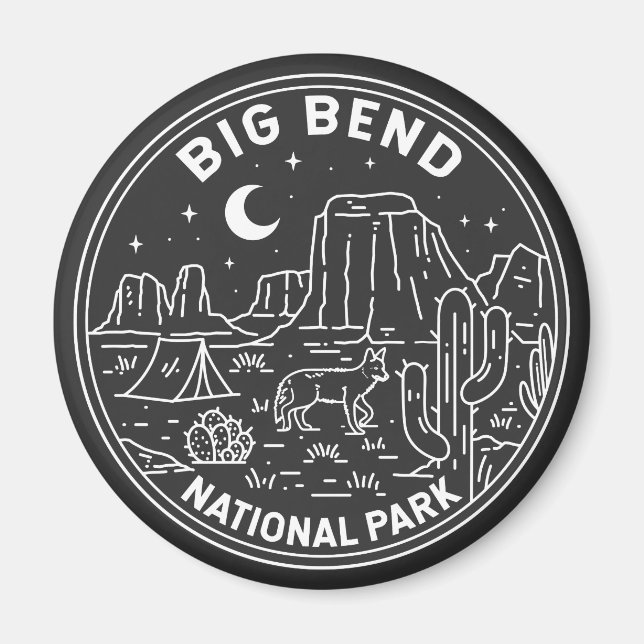 Big Bend National Park Monoline  Magnet (Front)