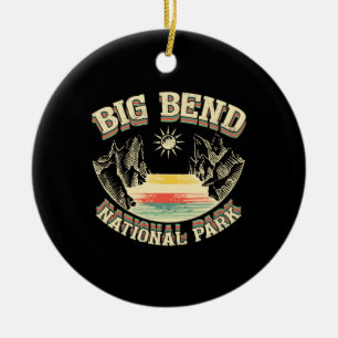 Big Bend National Park Retro Ceramic Ornament