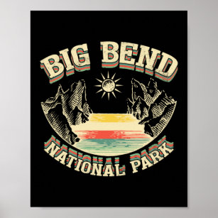 Big Bend National Park Retro Poster