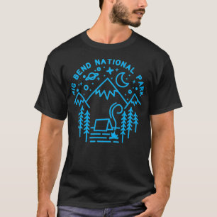 Big Bend National Park Shirt Camping Line Art Hiki