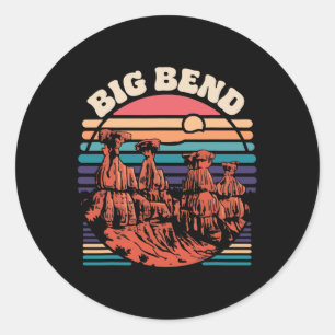Big Bend National Park Souvenir Texas Outdoors Hik Classic Round Sticker