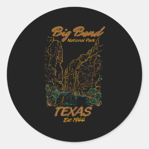 Big Bend National Park Texas Camping Hiking Nature Classic Round Sticker