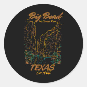 Big Bend National Park Texas Camping Hiking Nature Classic Round Sticker