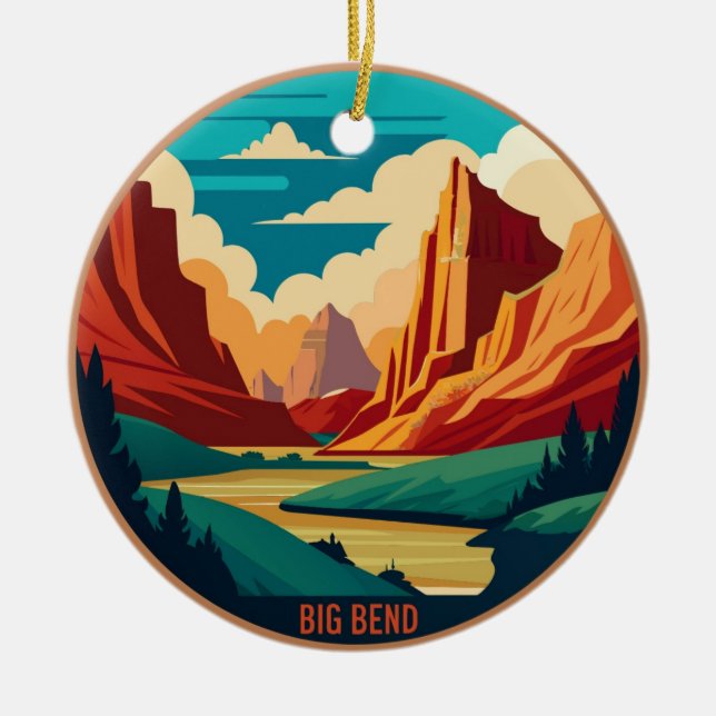 Big Bend National Park Texas  Ceramic Ornament (Front)