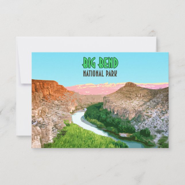 Big Bend National Park Texas Flat Card (Front)