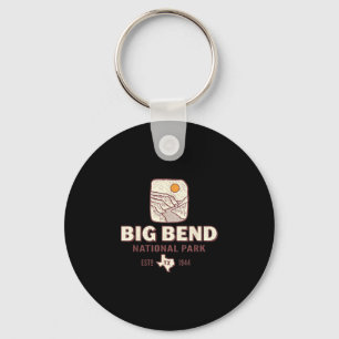 Big bend national park texas travel retro key ring