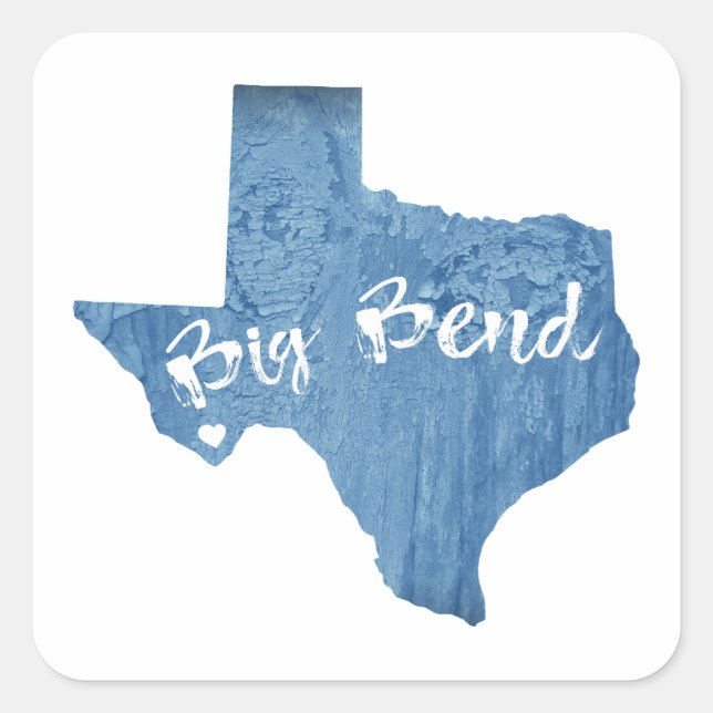 Big Bend National Park Wood Grain Square Sticker (Front)