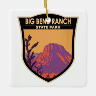 Big Bend Ranch State Park Texas Vintage Ceramic Ornament
