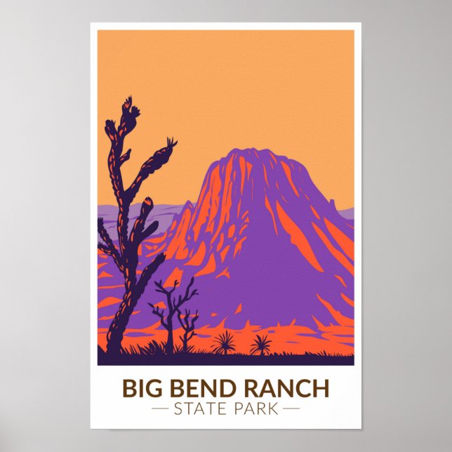 Big Bend Ranch State Park Texas Vintage Poster (Front)