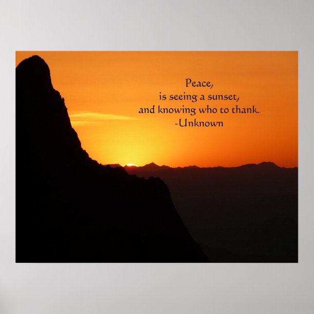 Big Bend Sunset-with Quote Poster (Front)