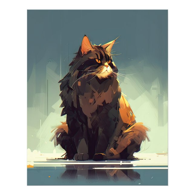 Big Beutiful and Majestic Cat Photo Print (Front)