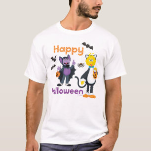 Big Bird and Count   Happy Halloween T-Shirt