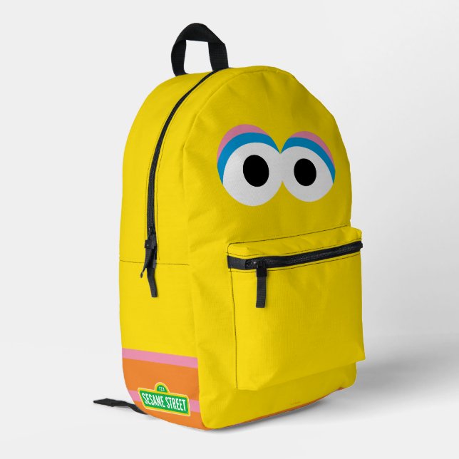 Big Bird Big Face Printed Backpack (Back Corner Left)