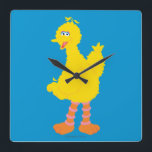 Big Bird Graphic Square Wall Clock<br><div class="desc">Give a friendly wave back to Big Bird!         ©  2014 Sesame Workshop. www.sesamestreet.org</div>