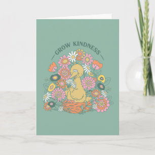 Big Bird Grow Kindness Floral Graphic Card