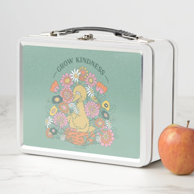 Big Bird | Grow Kindness Floral Graphic Metal Lunch Box (In Situ)