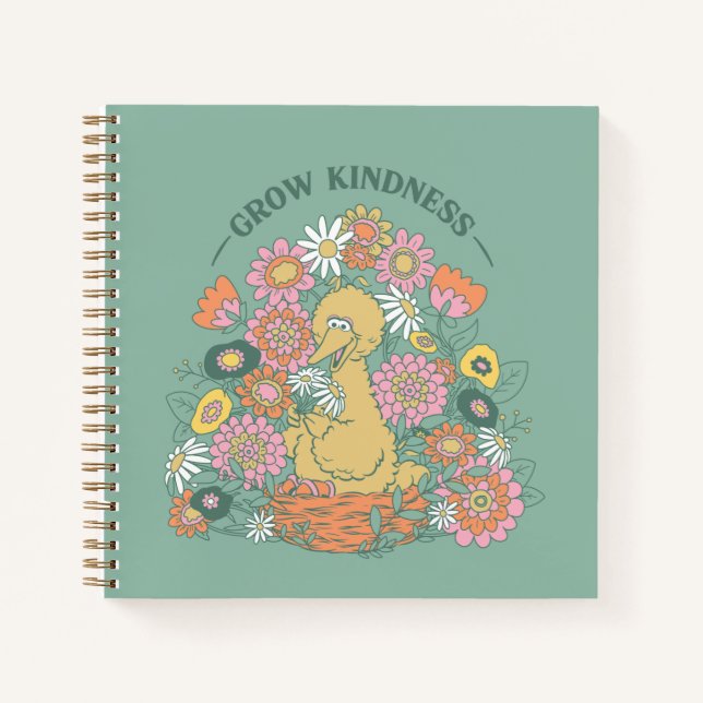Big Bird | Grow Kindness Floral Graphic Notebook (Front)