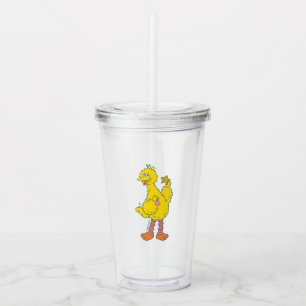 Big Bird Holding Christmas Ornaments Acrylic Tumbler