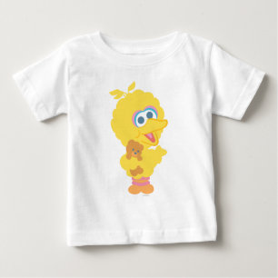 Big Bird Holding Teddy Bear Baby T-Shirt
