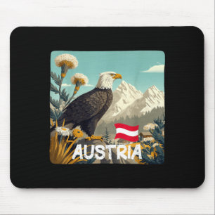 Big Bird of Prey with Awesome Austria Colours Mouse Pad
