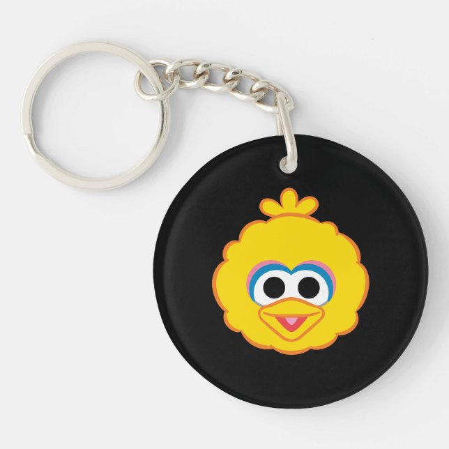 Big Bird Smiling Face Key Ring (Front)
