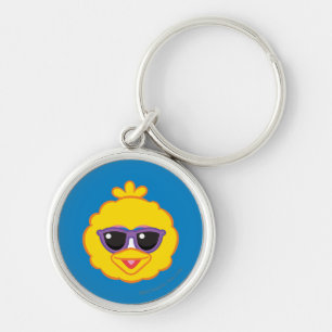 Big Bird Smiling Face with Sunglasses Key Ring