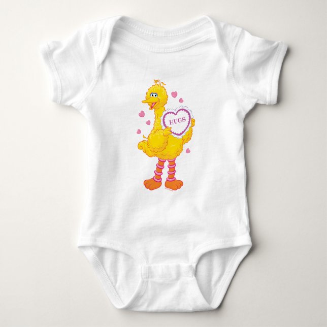 Big Bird Valentine Baby Bodysuit (Front)