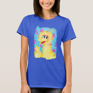 Big Bird Waving Sesame Street Character Art T-Shirt