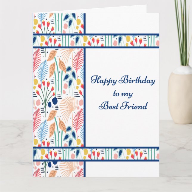 Big Birthday Card for your Best Female Friend (Front)