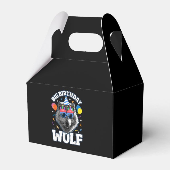 Big Birthday Wolf for Wolves Favour Box (Front Side)