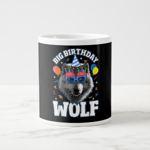 Big Birthday Wolf for Wolves Large Coffee Mug