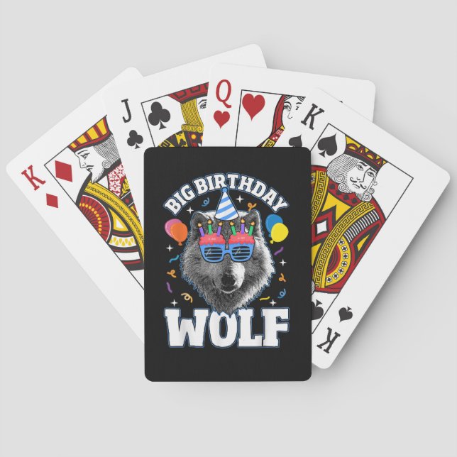 Big Birthday Wolf for Wolves Playing Cards (Back)