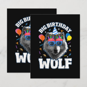 Big Birthday Wolf for Wolves Thank You Card