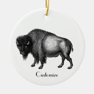 Big Bison Buffalo Thunder_Cove Ceramic Ornament