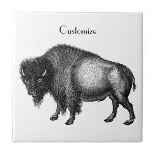 Big Bison Buffalo Thunder_Cove Ceramic Tile