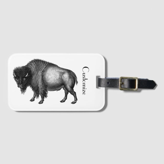Big Bison Buffalo Thunder_Cove   Luggage Tag (Front Horizontal)