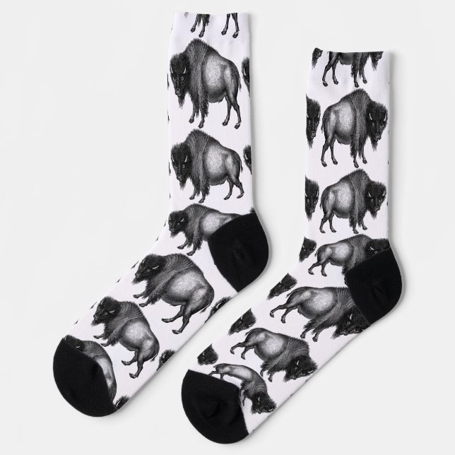 Big Bison Buffalo Thunder_Cove Socks (Left)