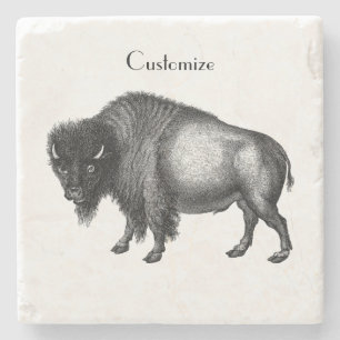 Big Bison Buffalo Thunder_Cove Stone Coaster